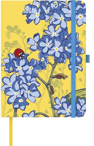 Kat Menschik – Sketchbook – Taccuino 16 x 22 cm, libro creativo con motivi floreali, segnalibro e portapenne per artisti, appassionati di hobby e amanti dei fiori