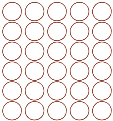 QUARKZMAN 30 Stück O Ring Dichtungsringe 40mm x 44mm x 2mm Gummischeiben Dichtung Seals Gummiringe VMQ Unterlegscheiben für Auto Wasserhahn Hochdruckreiniger Luft Gas Rohr Reparatur, Rot