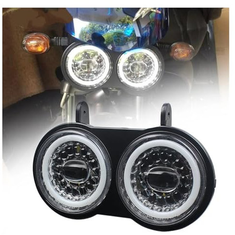 Faro Anteriore Faro LED Per Moto Proiettore Doppi Fari Con Halo DRL Per Buell XB Modello 2003 2004 2005 2006 2007 2008 2009 2010 Moto Faro
