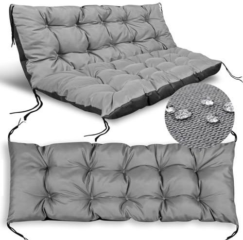 GARDEN KING ROYAL REST Juego de 2 Cojines de jardín con Respaldo para palets y Bancos Suaves, Acolchados, fáciles de cuidar e Impermeables