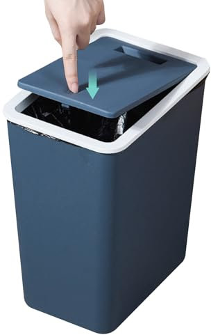 Salle De Salle De Bain Poubelle - Mince Poubelle À Ordures À Poubelle | Poubelle De Salle De Bain Avec Couvercle Pop-up | Poubelle Avec Couvercle | Panier Des Déchets | Slim Recycling Moderne 13L Bin