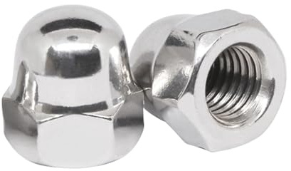 BACSHBY 10 Piezas Tuercas Ciegas Hexagonales M8 Acero Inoxidable DIN 1587 Tuercas Sombrerete Hexagonales para Tornillos, Pernos y Varillas Roscadas