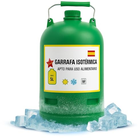 CHEFZOCO Garrafa Isotérmica, Bidón térmico, Triple Capa Aislante, Apto Para Líquidos Fríos y Calientes, Apto para trabajo, agricultura, construcción y actividades al aire libre, Capacidad 5 Litros