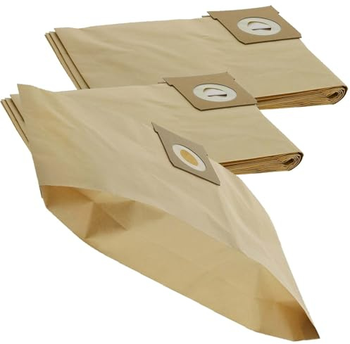 Masterpart Vacuum Paper Dust Filter Bags, 20 Litre, Pack Of 10, Compatible With DeWalt Wet & Dry Vacuum Cleaners