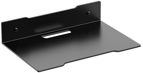 Router Wall Shelf - 30x21x6cm Large Mount, Stainless Steel Projector Stand, Anti-Bend Speaker Rack Bracket | Secure Camera Display Shelf, For Wireless Router Mesh Devices And Toys And Smart Home Gadge