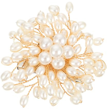 HEMOTON Perlenbrosche Hochzeit Damen Ansteckblume Mit Clip Aus Zinklegierung Leicht Tragbar Für Kleid Schal Revers