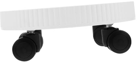 SUPVOX Support à Plantes Roulant à roulettes Pivotantes 360° pour Pots De Fleurs Intérieur Et Extérieur, Plateau Circulaire Blanc Ø250 avec Base Stable Et Pratique pour Déplacement Facile