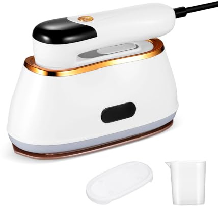Toyvian Plancha de Vapor Portátil Pequeña para Ropa de Mano con Calentamiento Rápido Pantalla Digital Plegable y Giratoria Adecuado para Viaje y Uso Doméstico