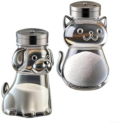 Saliera e pepiera vintage in vetro con coperchi in acciaio inossidabile, contenitori di precisione per versare spezie per cucinare a casa, barbecue, barattoli trasparenti per condimenti 2