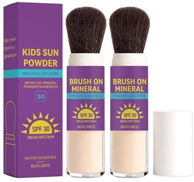 Polvere Di Protezione Solare Minerale SPF 30, Traspirante Leggero Di Lunga Durata, Polvere Di Fissaggio Naturale Per La Protezione Solare, Protezione Solare Resistente All'acqua (2pcs)