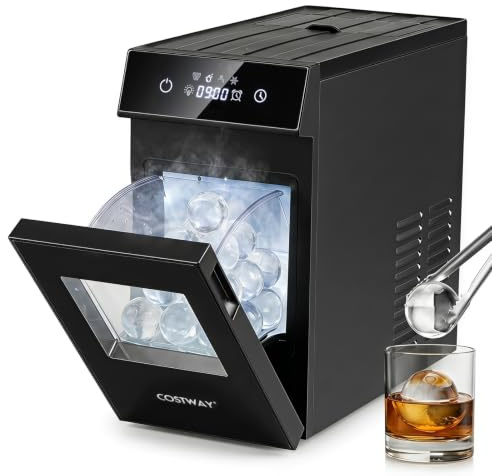 COSTWAY 5cm Eiswürfelmaschine für Eiskugeln, 48 Stück/Tag