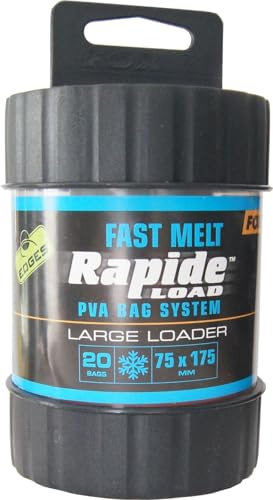 FOX Edges Rapide System Fast melt – fyllmedel PVA-påse för karpfiske, vattenlösliga fickor för karputfodring, storlek/paketinnehåll:75 x 175 mm – 20 stycken
