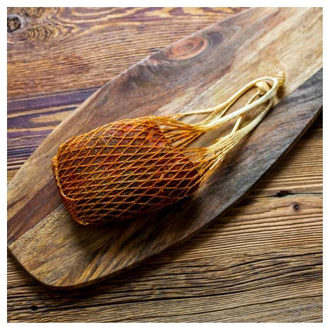 Das Schinkennetz “Tüte 42cm - 1.5kg (125°C) - 3 Stück | Räuchernetz | Fleisch Netz | Fleischnetz | Lachsschinken Netze | Rollbraten Netz | Metzgereiausstattung Netz | Elastische Netz
