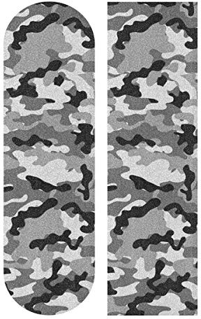 SUABO Gray Camouflage Skateboard Grip Tape Sheet Scooter Deck Sand Paper Anti Slip Sandpaper Longboard Griptape 9 x 33