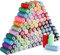 ilauke Nähgarn Set Mit 100 Farben Hochwertiger Nähgarn aus Polyester, Einweg, Nähzeug-Set, 250 Yard/Rollen