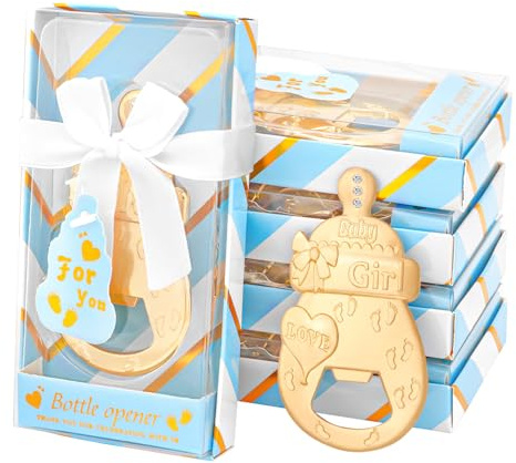 24 Stück Baby-Flaschenöffner Gastgeschenke Babyparty Gastgeschenke Baby Boy Shower Geschenke Dekorationen Souvenirs für Gäste (blau, 24)