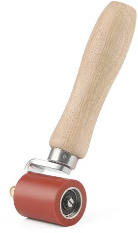 Rullo di pressione a mano in silicone, strumento di saldatura resistente ad alta temperatura, in silicone, rullo di pressione a mano, colore: rosso