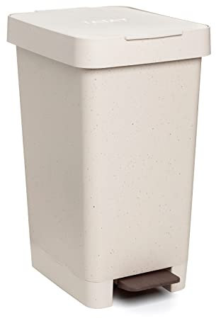TATAY Smart 25L Rubbish Bin Kitchen with Pedal | Compact and Functional Design | For Indoor and Outdoor Use | Fits 30L Bags | Made from 100% Recycled BPA-Free Plastic | 26x36x47cm, Ecohome
