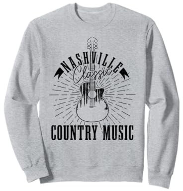 Country Music City Nashville Gitarre Tennessee Vintage Sweatshirt
