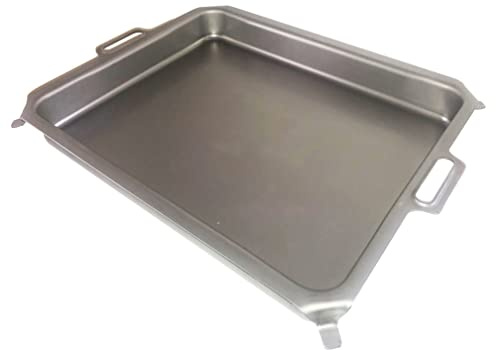 BSR-Grillen Edelstahl-Pfanne für 1-flammigen Gasgrill | Grillpfanne | Wanne ca. 30 x 45 cm | 6 cm tief | massive Ausführung | ideal zum grillen und braten