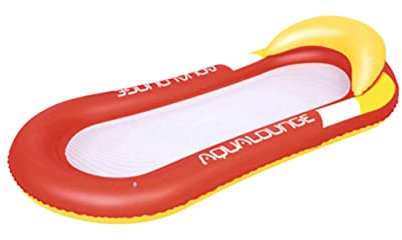 BESPORTBLE Aufblasbarer Schwimmring Aus PVC Schwimmender Reihenring Für Erwachsene Wasserdichter Schwimmbett Schwimmhilfe Für Strand Und Pool Rot