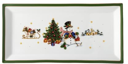 Hutschenreuther Platte eckig 36 cm Happy Wintertime 36x18 CM