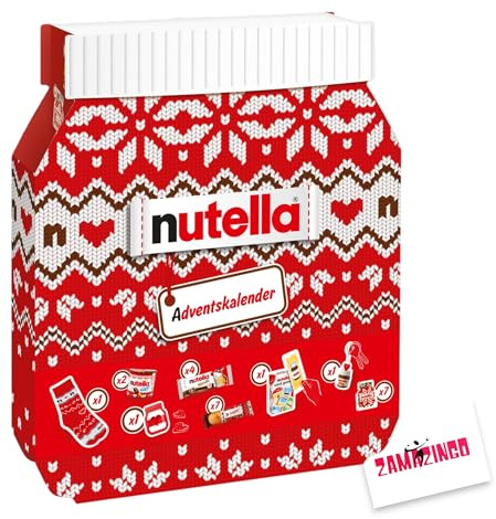 Adventskalender 2025 528g | Entdecke täglich köstliche Überraschungen mit Socken, Kartenspiel und Schlüsselanhänger | 24 Türchen voller Leckereien für die Vorweihnachtszeit + Zama4Zingo Karte