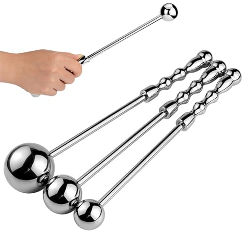 KucooN 235mm extra langer Analplug Edelstahl Buttplug Analdildo Anal Massagegerät Stab Ball Peitsche Dilatator Prostata Massager G-punkt Masturbation Sex Spielzeug Für Männer Und Frauen（M）
