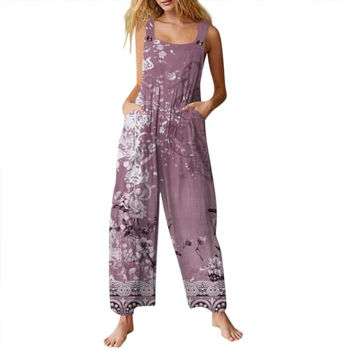 RMBLYfeiye Joggpants Damen Buisnesskleidung Frauen Jumpsuit Kurz Leinenhose Strampler Sommerlicher Hosenanzug
