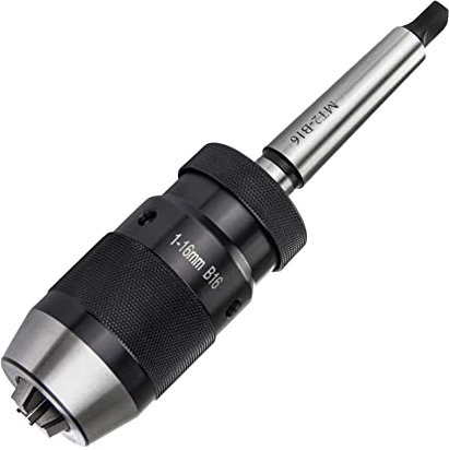 Portabrocas, Adaptador de portabrocas manual, B16 Portabrocas sin llave de acero de 1 a 16 mm para taladro de torno MK2
