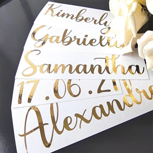 4 Stück Personalisierte Aufkleber Hochzeit Brautjungfer Geschenkaufkleber Geschenktüte Party Gastgeschenk Benutzerdefinierter Name Vinyl Brautparty Souvenirs, Personalisierter Name For Glas Aufkleber