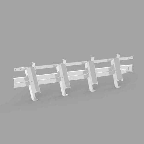 Mécanisme Lames Orientables 27 mm - 100% ALU - pour Pergola bioclimatique, Claustra, Persiennes, BSO - DIY - Compatibilité lames alu et bois (BLANC RAL9010)