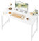 BEXEVUE Schreibtisch, 100 x 48 cm Kleiner Computertisch, Bürotisch für Arbeitszimmer, Schlafzimmer, Industrie-Design, Metallgestell, Holz PC Tisch für Home und Office