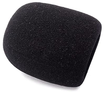 40-mm Mikrofon Windschutz aus Schaumstoff, Schwarz, für Mikrofone | Windschutz Mikrofon, Professioneller Verdickter Schutzschaum, für Handmikrofone und Recording Setups