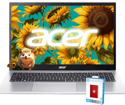 acer Aspire 3 Laptop | 15.6 FHD (1920 x 1080) Display | 8-Core AMD Ryzen 7-5700U | AMD Radeon | 32GB RAM | 1TB SSD (512GB PCIe SSD withHP P500 512GB Portable SSD) | WiFi-6 | Windows 11 Home