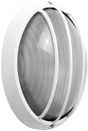blendend Ovale Außenleuchte aus Aluminium, 1 x E27, weiß, 11 x 32 x 20,5 cm, IP44, ideal für Außenbeleuchtung und wetterfest.