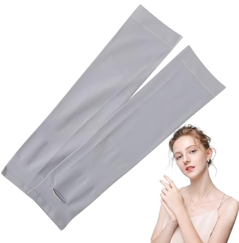 SVCEQZE 5 pares de mangas de brazo de 37 cm, mangas de protección solar, mangas de brazo con protección UV, protección UV, brazo protector solar, mangas de brazo de refrigeración para conducir, golf