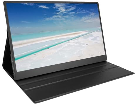 Monitoraggio Portatile, Tecnologia HDR Vesa Hole Travel Monitor a 60Hz Aggiornamento 1080p IPS LCD 17,3 Pollici per i Giochi (Spina europea)