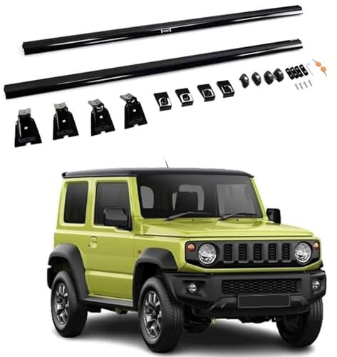DASHENGFANG Dachrelings Dachträger,Für Suzuki Jimny 2018 2019 2020 2021 2022 2023 2024 Gepäckträger Trägerstangen Kreuzträger Relingboxen Dachträger Dachgepäckträger