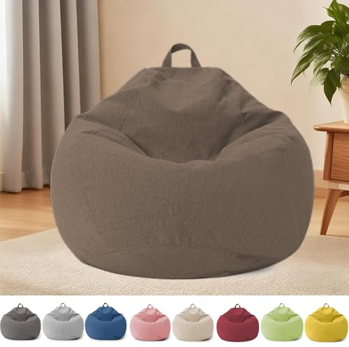 Kids & Adults Room Bag - Cover Without Filler, with Zipper, 100 x 120 cm, Bean Bag for Bedroom, Office, Living Room, Patio