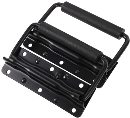 Ciieeo Tirador Abatible de Resorte para Caja de Herramientas Asa Metálica Negra de 125 MM Juego de 2 Unidades Repuesto Resistente para Estuches Contenedores y Armarios de