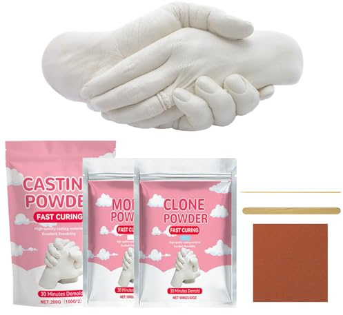 Gesso in polvere – 100 g facile da toccare, fai da te, pasta da modellare a base d'acqua, per principianti, per la produzione di, sculture a mano, progetti artistici, per principianti, coppie