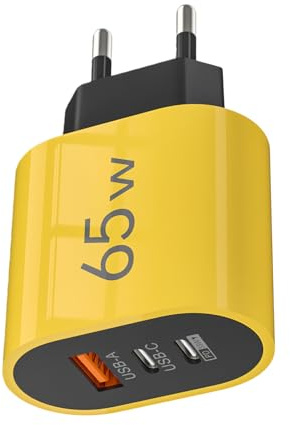 Mimoqk Bloc Chargeur USB,3 Ports 65W Charge Rapide Sécurisée | Adaptateur Secteur Charge Rapide,pour Voyage Intérieur Extérieur Maison Chambre Salon Bureau Appartement Voyage d'affaires Hôtel Dortoir
