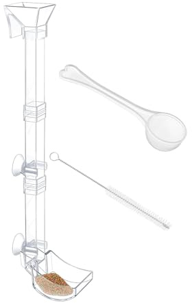 Aquatic Feeder Tube – transparentes -Futterzubehör | Komplettes Tanktablett und Geschirr-Set für Fische, Krebstiere, Schnecken, Heimaquarien und kontrollierte Fütterungssitzungen