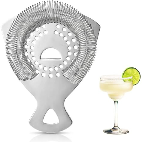 Cocktail Strainer,Cocktail Sieb,Cocktail Zubehör,Barsieb Aus Edelstahl Passend Auf Alle Shaker,Sieb Edelstahl,Strainer,Feines Cocktailsieb,Bar Trainer,Hochwertiges Barzubehör