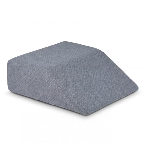 FANTASK Almohada para piernas elevadas, Almohada de Espuma viscoelástica con Funda Lavable, Almohada de cuña y cojín de Apoyo para piernas y Rodillas