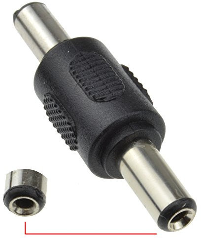 kenable 5.5 x 2.1mm DC Power Coupler Male to Male Plugs Gender Changer Adapter