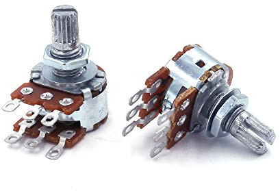 2 x Potentiometer Stereo Linear Axial 10 kOhm (B10 K), für kabellos Hat geschweißt