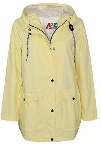 A2Z4 Kids PU Regnrock Jacka Vindjacka Vattentät Parka PU Raincoat 497 Lemon 13