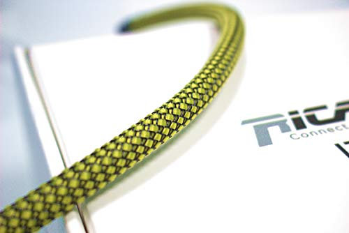 Ricable Custom YB08 - Giallo/Nero al metro - Guaina Calza x Cavo 4-10 mm